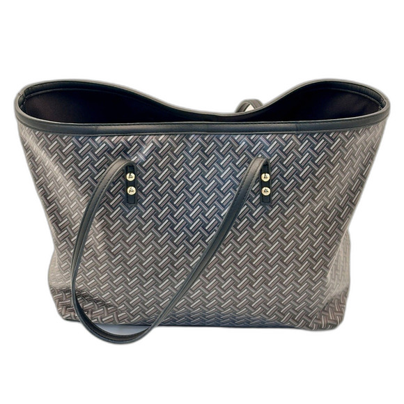 Sondra Roberts Squared Tote Bag – Black & Grey Pattern - Picture 2 of 12